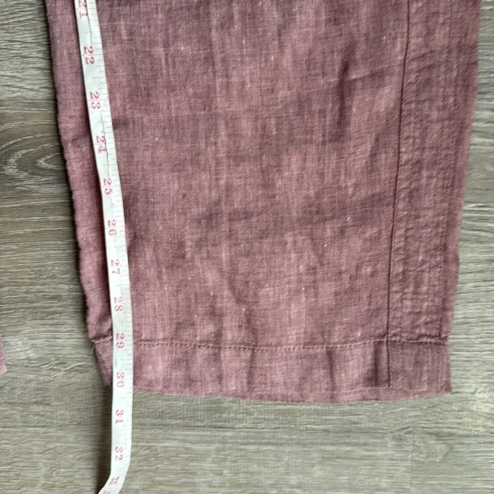 NEW ATHLETA Cabo Pink Linen Drawstring  Pants 2